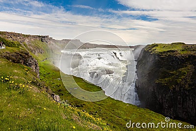 Beautiful Gullfoss waterfall in Iceland Stock Photo