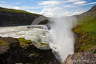 Beautiful Gullfoss waterfall in Iceland Stock Photo