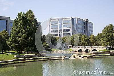 Beautiful Hall Park in city Frisco Texas Stock Photo