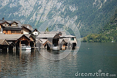 Beautiful hallstatt lake wiev Stock Photo