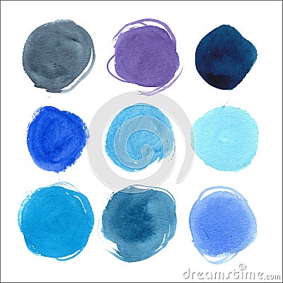 Beautiful hand drawn abstract watercolor stain background. Stock Photo