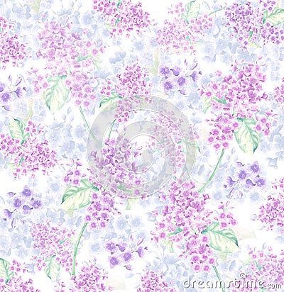 Beautiful Hand painted flower bouquet seamless pattern illustration Cartoon Illustration