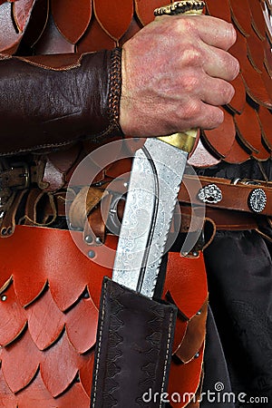 Beautiful handmade knife Stock Photo