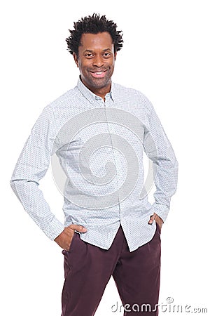 Beautiful happy Mature man in front of a background Stock Photo