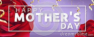 Beautiful Happy Mothers Day Vector Background Illustration Vector Illustration