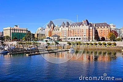 Beautiful harbor of Victoria, Vancouver Island, BC, Canada Stock Photo