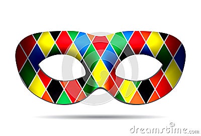 Beautiful Harlequin mask Vector Illustration