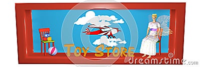 Beautiful header for an Internet shop with toys Stock Photo