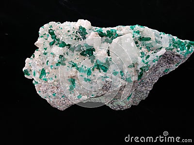 Beautiful healing crystal dioptase rock energy Stock Photo