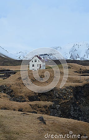 Beautiful Hellnar Iceland on Snaefelssnes Peninsula Stock Photo