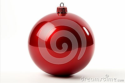 Beautiful High Quality Christmas Ball on Elegant White Background Stock Photo