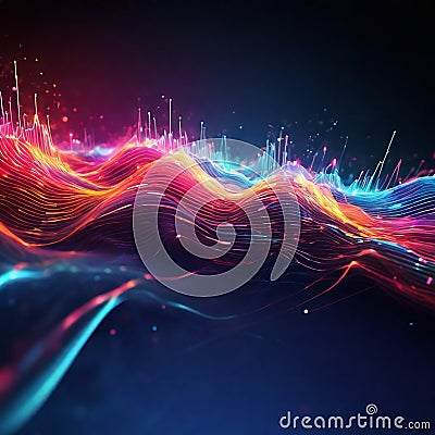 a beautiful, high-quality image that visualizes the Digital Pulse concept. This abstract background is meant to convey the energy Stock Photo