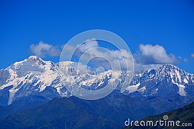 Beautiful Himalayan View from Uttarakhand INDIA Stock Photo