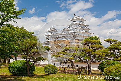 Beautiful Himeji-jo castle and gardens Stock Photo