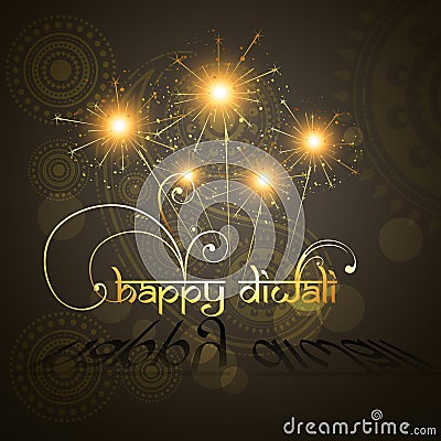 Beautiful hindu diwali festival art Stock Photo