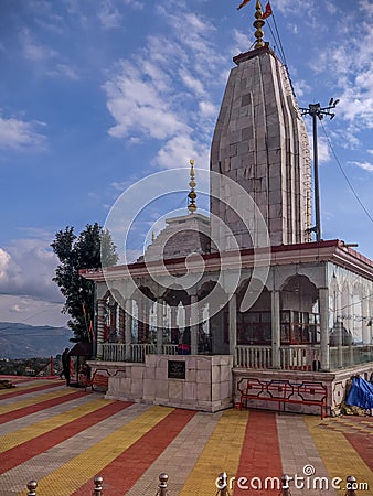 A beautiful hindu temple in himachal. Stock Photo