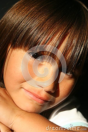 Beautiful Hispanic Child Stock Photo