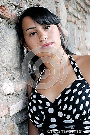 Beautiful Hispanic Teenager Stock Photo