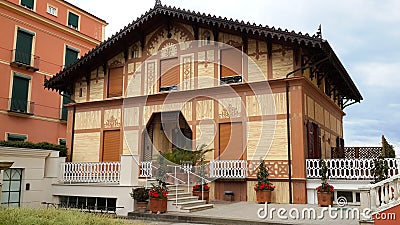Beautiful and historic villa in Italy Stock Photo
