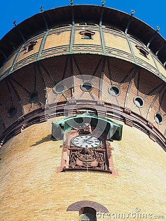 Historic water tower in Halle (Saale) in Germany Stock Photo