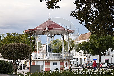 beautiful historical gazebo of Faro city Editorial Stock Photo