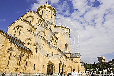 Holy Trinity Cathedral of Tbilisi, Georgia. 8.15.2018 Editorial Stock Photo