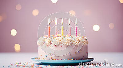 Beautiful homemade birthday cake Stock Photo