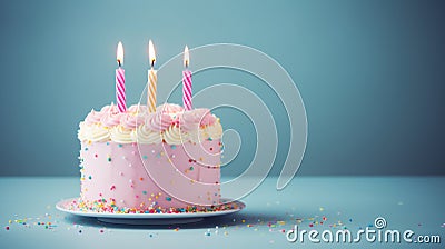 Beautiful homemade birthday cake Stock Photo