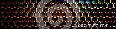 Beautiful Honeycomb Texture Background Pattern. Generative AI Stock Photo