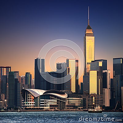 Beautiful HongKong cityscape Stock Photo