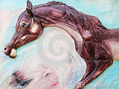 A Beautiful horse artwork background Stock Photo