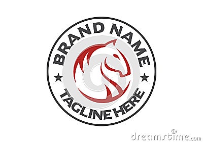 Horse artwork for equine company Vector Illustration