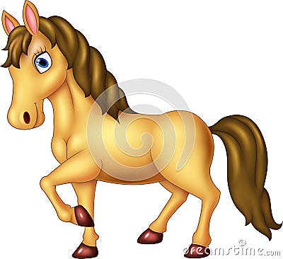 Beautiful horse posing Vector Illustration