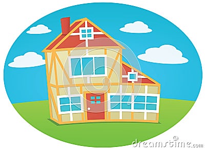 Beautiful house Vector Illustration