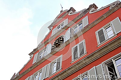 Beautiful House in Lindau Island, Germany Editorial Stock Photo