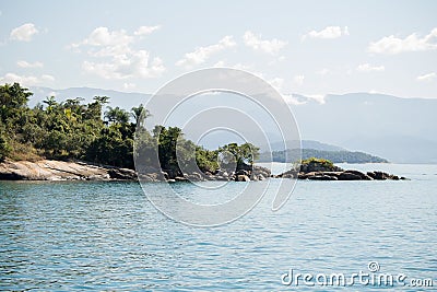 Beautiful iland with sea and montains . Stock Photo