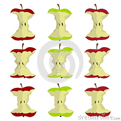 A beautiful illustration of apple core Vector Illustration