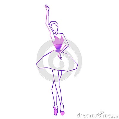 Ballerina. Ballett. Dancing. Cartoon Illustration