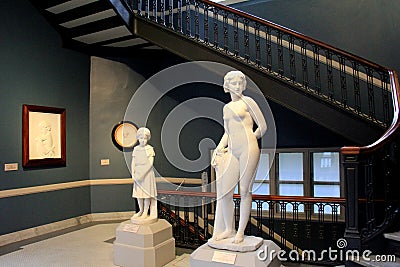 Beautiful image of sculptures Erastus Dow Palmer and his proteges, Institute of History and Art, Albany, New York, 2016 Editorial Stock Photo