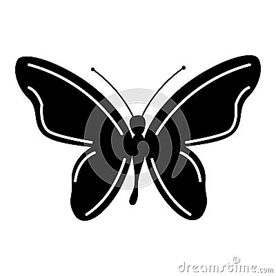 Beautiful image of a single butterfly spreading wings on white background. Stock Photo