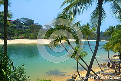 Beautiful impressive beach in the Singapore Stock Photo