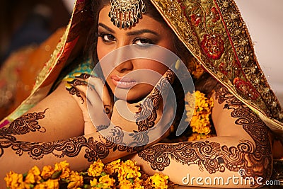 Beautiful indian bride Stock Photo