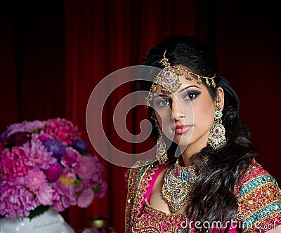 Beautiful Indian Bride Stock Photo