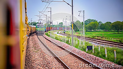 Beautiful Indian Railways Journey From Multi Places Editorial Stock Photo