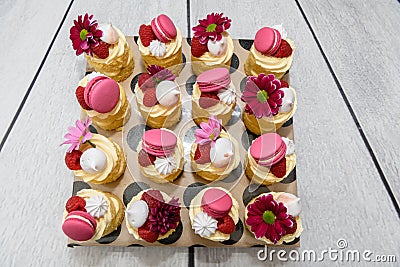 Beautiful individual homemade Birthday Cakes Stock Photo