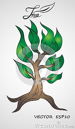 Illustration graphic design vector of tree Vector Illustration