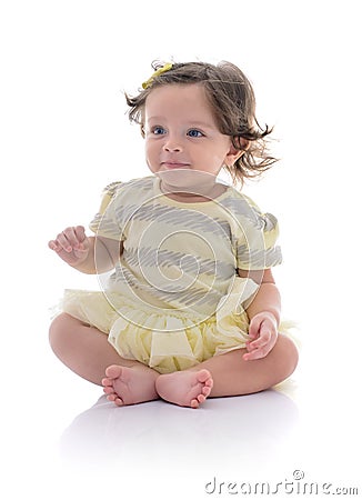 Beautiful Innocent Girl with A Smile Stock Photo