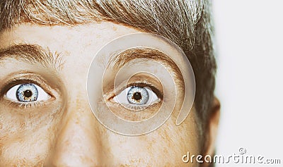 A beautiful insightful look eyes. Close up shot Stock Photo