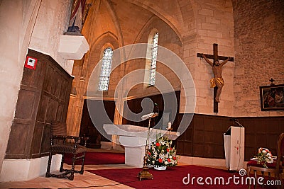 Beautiful interior of a church, its scale hotel Editorial Stock Photo