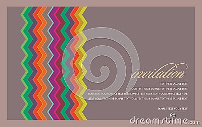 Beautiful invitation card. Vector illustration Vector Illustration